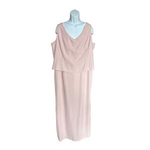 New Womens Nebiani Davids Bridal Beaded Sleeveless Mother of the Bride Dress 22W